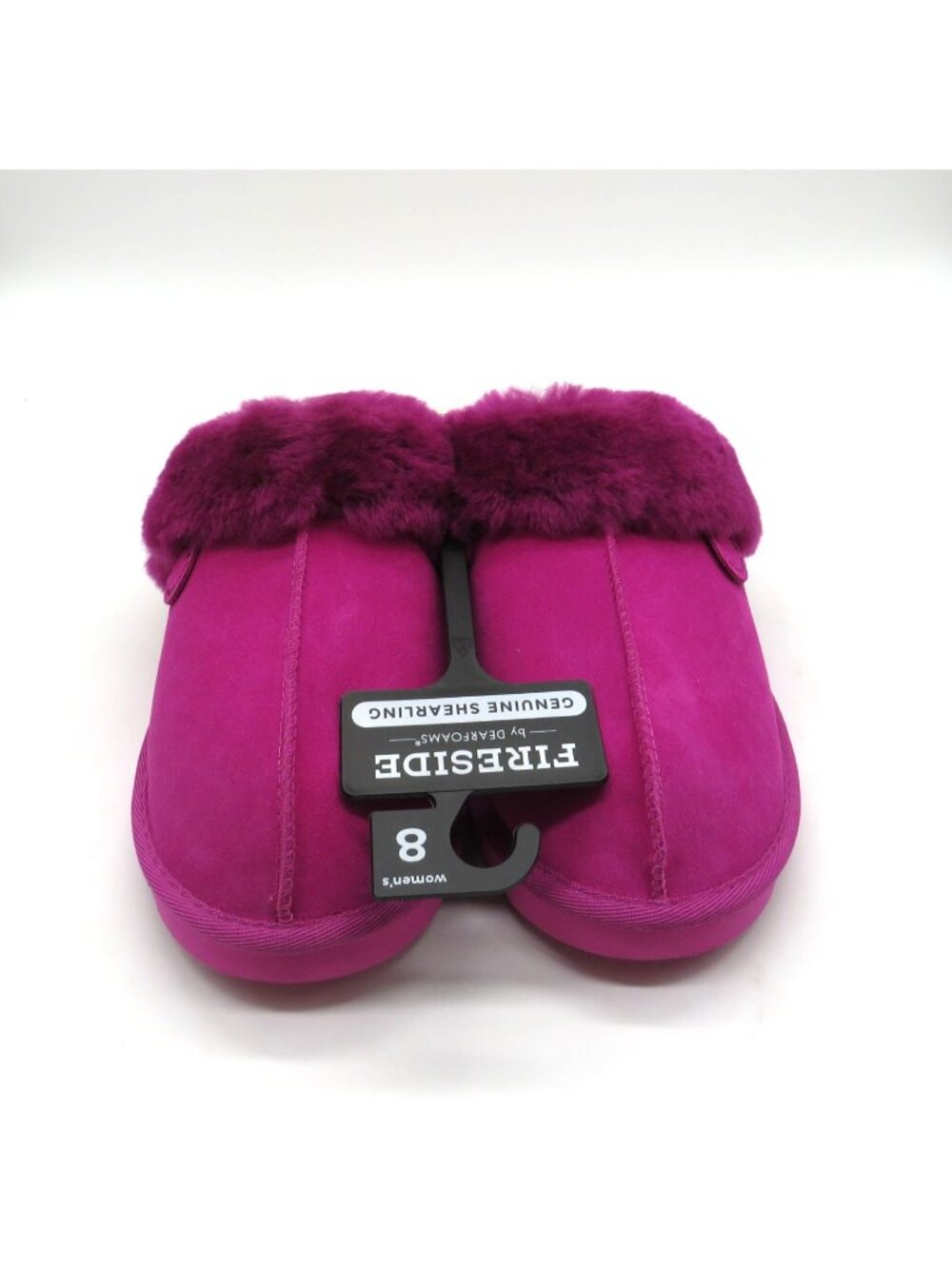 Fireside By Dearfoams Womens Genuine Shearling Slippers Size 8 NWT